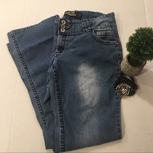 Angels Boot Cut Distressed Jeans